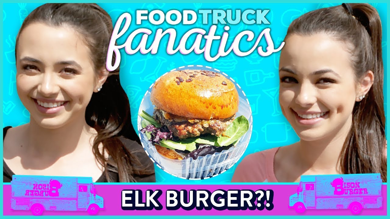 BISON BURGER CHALLENGE?! Food Truck Fanatics w/ Merrell Twins