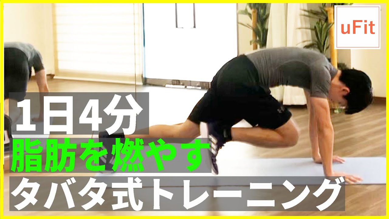 タバタ式トレーニングで全身の脂肪をすぐに燃やす！（マンション・自宅筋トレ）【4分】