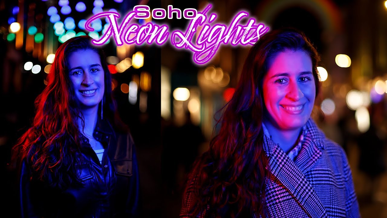 Neon Lights Colorful Portraits at the streets of Soho | London