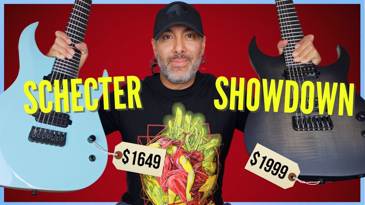 Schecter Guitars Diamond Series SHOOTOUT! Keith Merrow KM-7 mkIII vs John Browne Tao-7