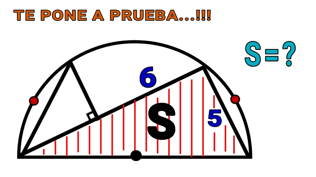 🔴👉El Área del Triangulo Inscrito es?   precioso ejercicio