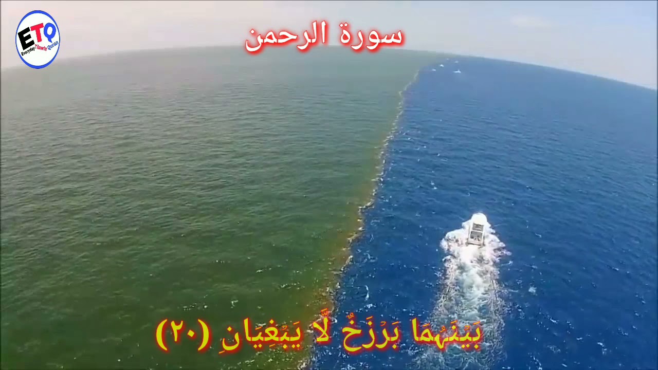 Ocean Two Color meet at the point ofid Ocean || Fresh Water Meets Sea Water-oundary Explained
