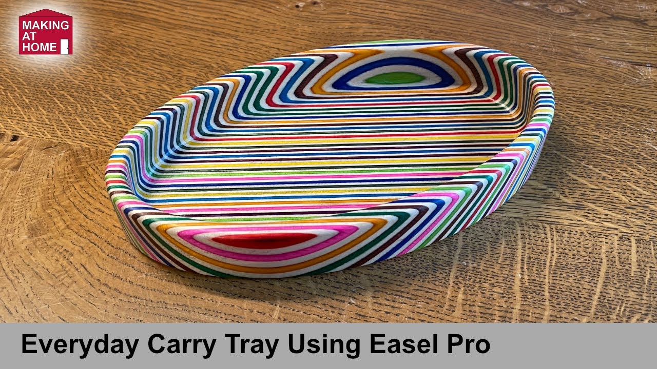 Создание подноса для повседневных дел с использованием Easel Pro и окрашенного шпона