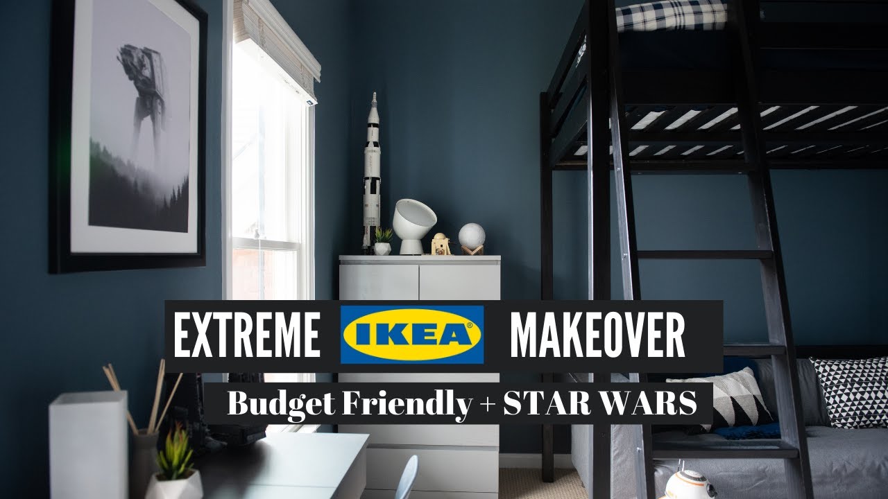 EXTREME IKEA Bedroom Makeover (BUDGET FRIENDLY!) & STAR WARS Galaxy's Edge Tour