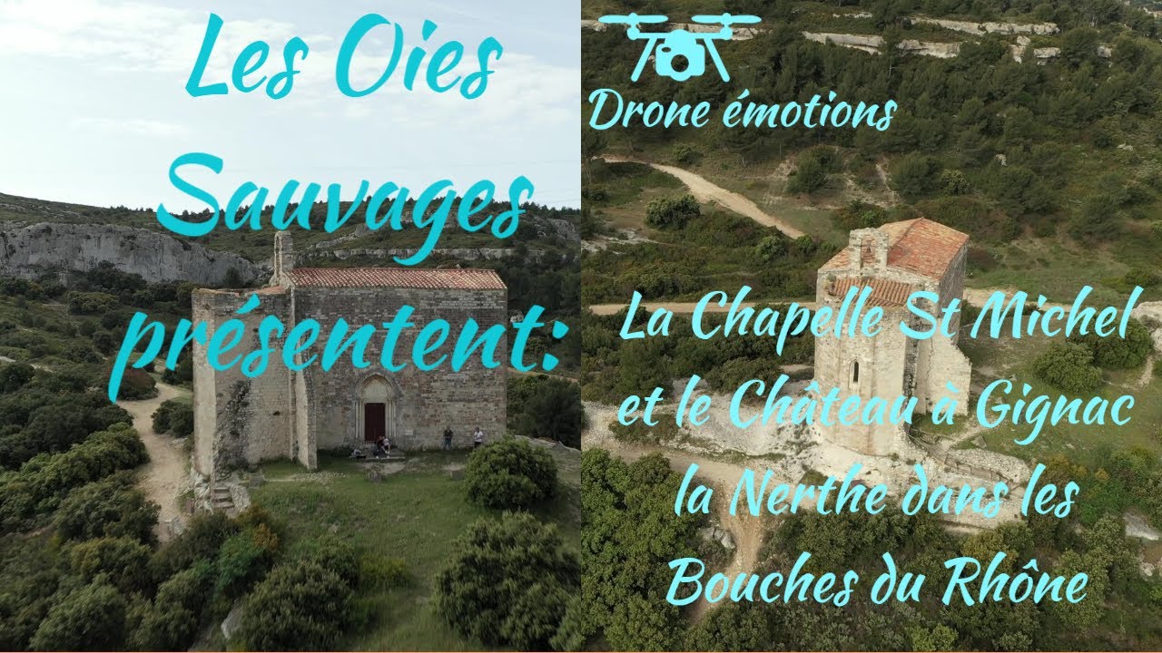 Au Rove, près de Gignac la Nerthe la Chapelle St Michel et le château, dans les Bouches du Rhône.