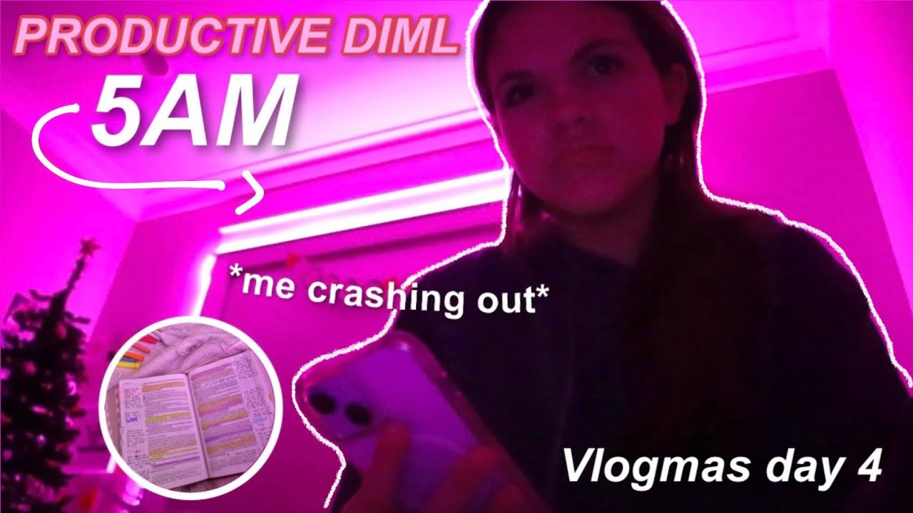 Waking up at 5AM PRODUCTIVE morning in my life vlog 🎀🦌 // vlogmas #4