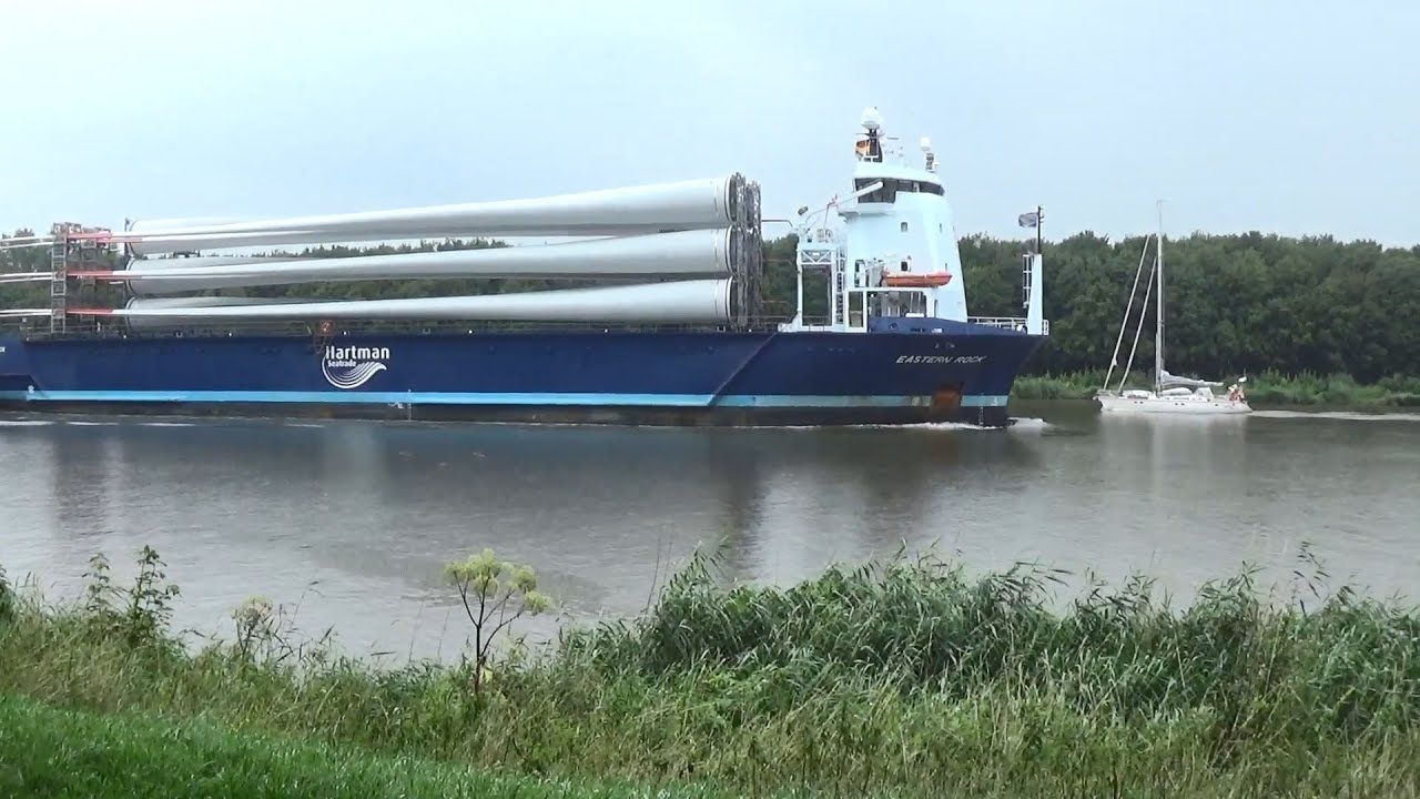 Zugsichtungen, Schiffsichtungen / Rotorblätter Windkraftanlagen Transport zur See