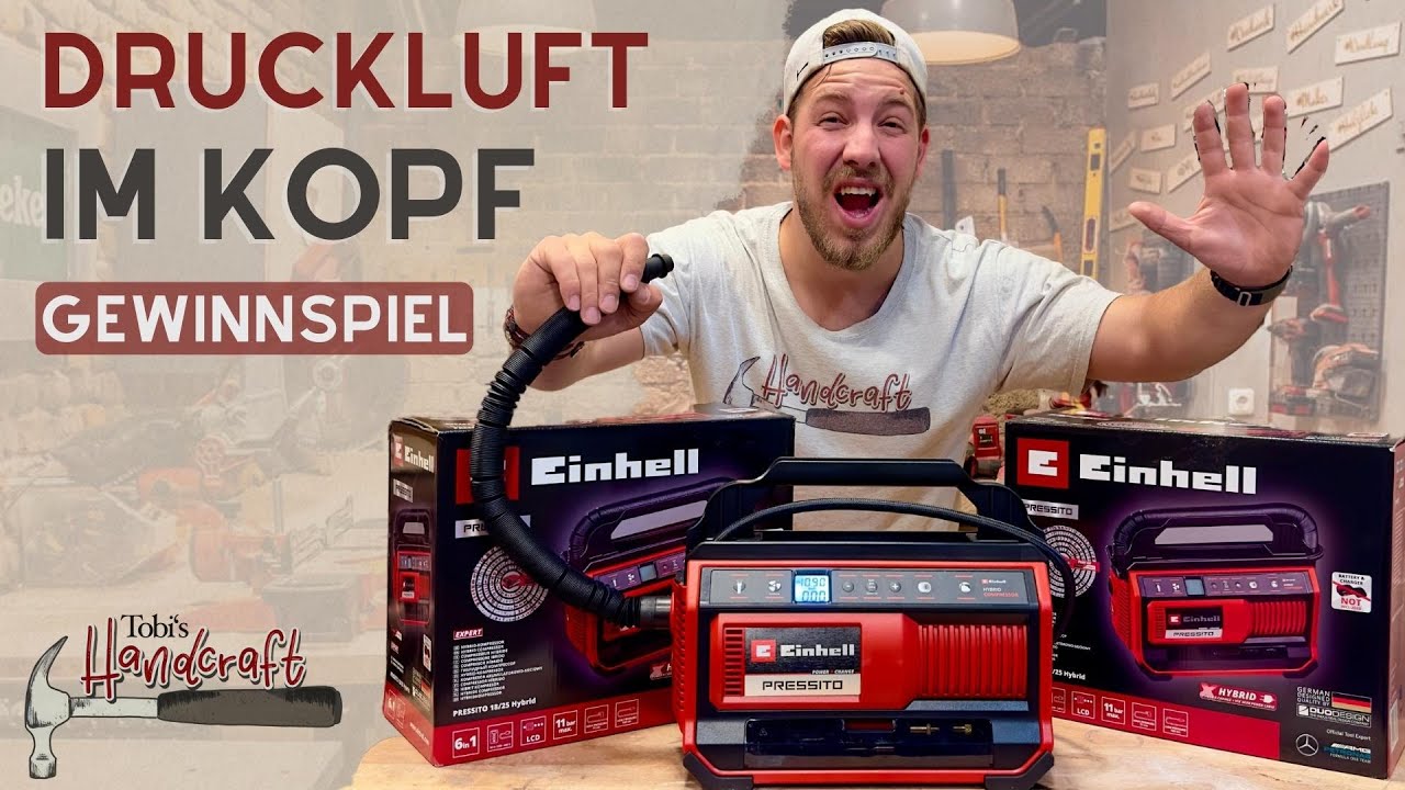Einhell Hybrid-Kompressor PRESSITO 18/25 Hybrid / Überall Druckluft