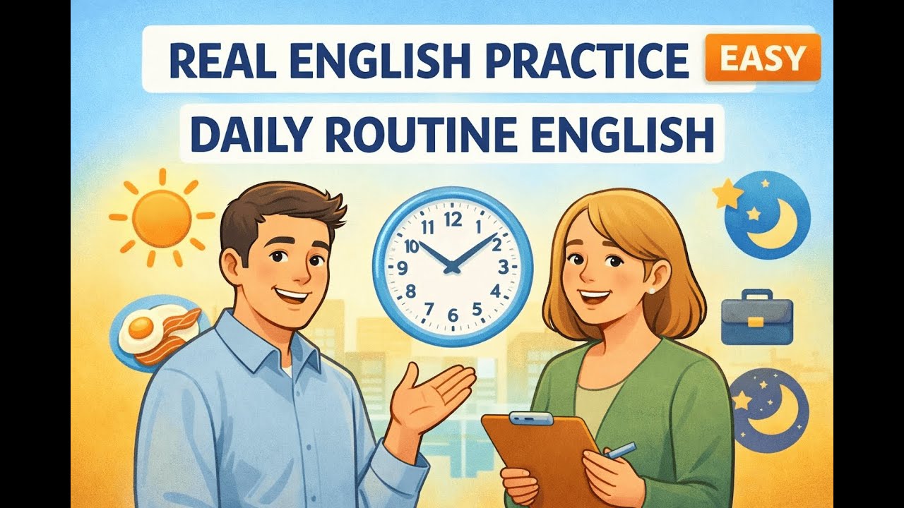 How to Talk About Your Day in English | Simple Present Tense |Daily Routine Vocabulary