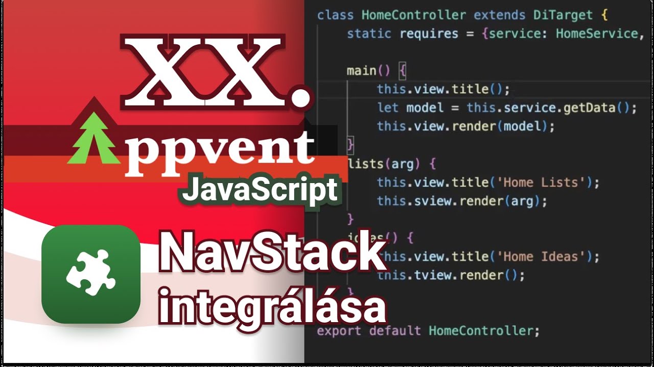 Kössük be a NavStack-et | Appvent 20. rész #javascript #app #development