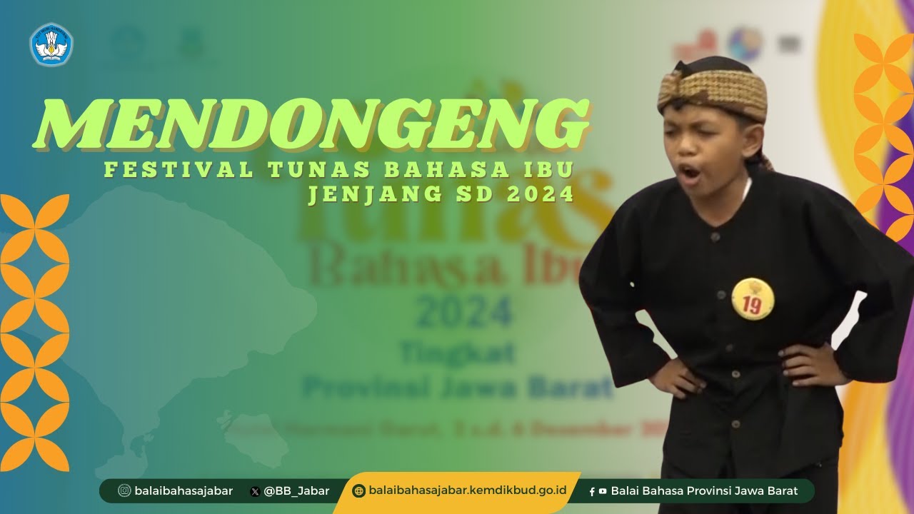 Pemenang I Mendongeng Kategori Putra Jenjang SD, FTBI Jawa Barat  2024