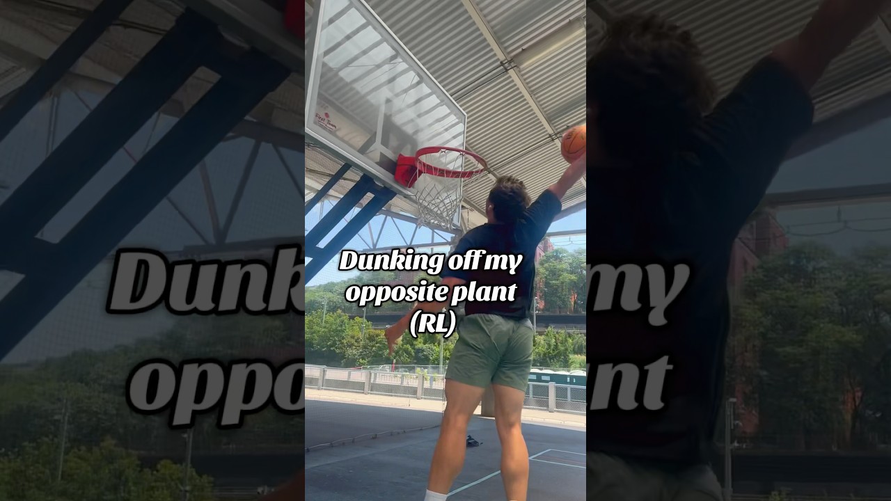 OPPOSITE PLANT WINDMILL?! Can you do this?? 5&rsquo;11 vs 9&rsquo;9 #dunkademics #basketball #dunk