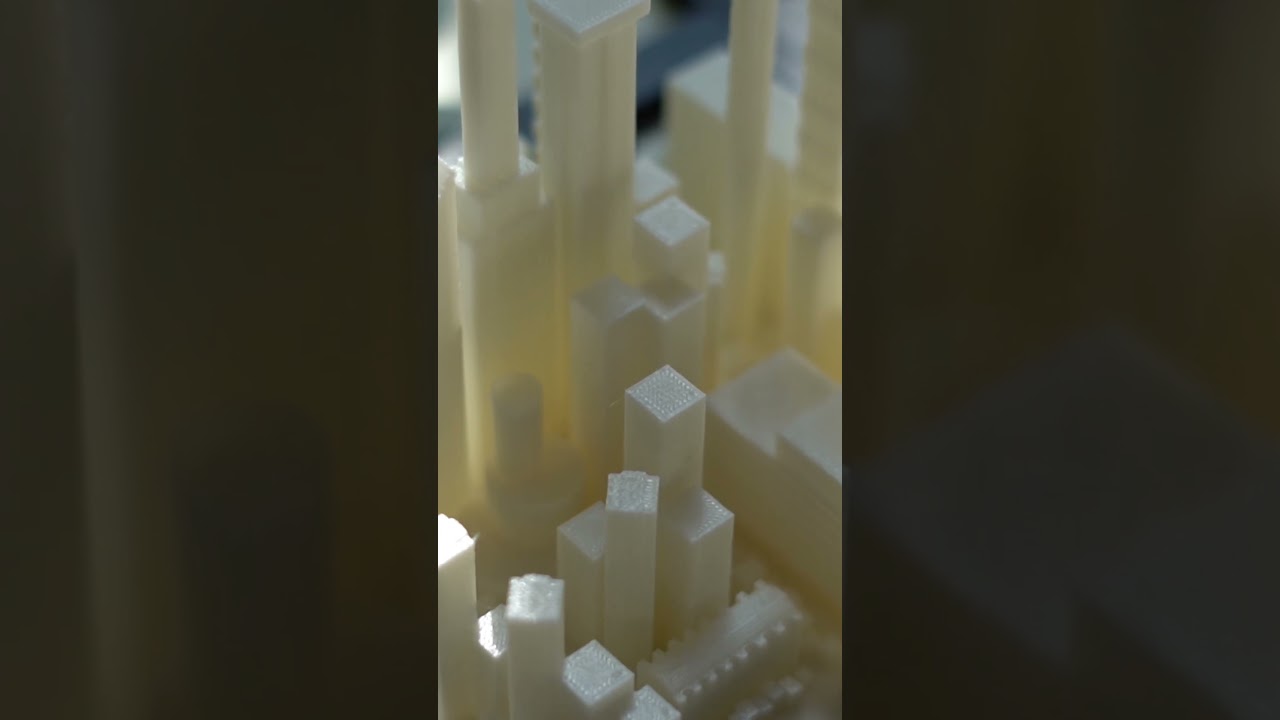 3D Printed City Model | The Interplay of Light, Shadow, and Urban Art #3dprinter#3dprinting#diy