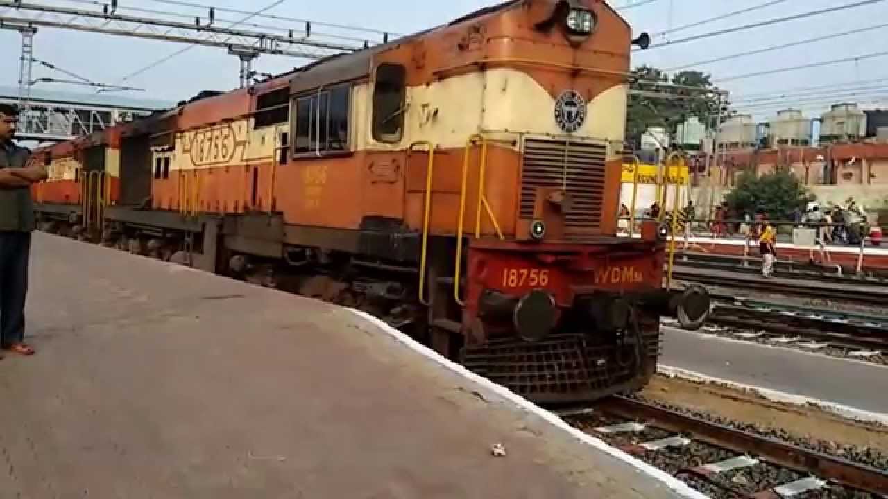 Bhubaneswar bound 11019 Konark Express departs from Secunderabad Junction.
