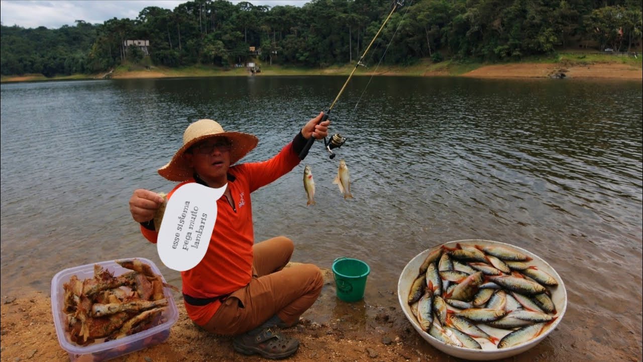 Esse sistema pega muito lambaris 😱 pescaria de lambaris gigante 
