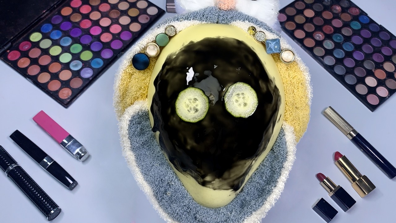 ASMR let's get pear ready for summer holiday!|Fruit skincare and makeup transformation for sleep