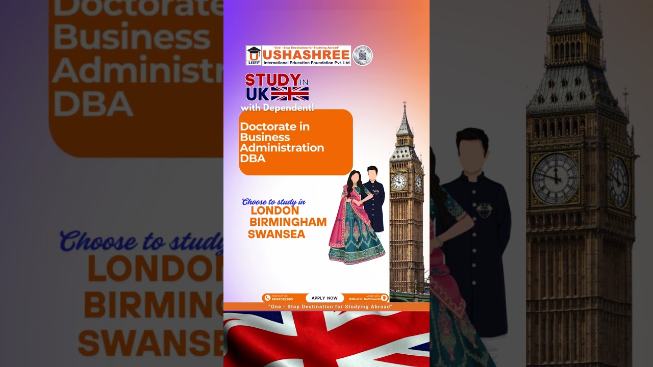 𝐔𝐒𝐇𝐀𝐒𝐇𝐑𝐄𝐄 | 𝐃𝐨𝐜𝐭𝐨𝐫𝐚𝐭𝐞 𝐨𝐟 𝐁𝐮𝐬𝐢𝐧𝐞𝐬𝐬 𝐀𝐝𝐦𝐢𝐧𝐢𝐬𝐭𝐫𝐚𝐭𝐢𝐨𝐧 (𝐃𝐁𝐀) 𝐬𝐭𝐮𝐝𝐲 𝒊𝒏 𝒕𝒉𝒆 𝐔𝐊🇬🇧 𝐰𝐢𝐭𝐡 𝐃𝐞𝐩𝐞𝐧𝐝𝐞𝐧𝐭𝐬 #ushashree