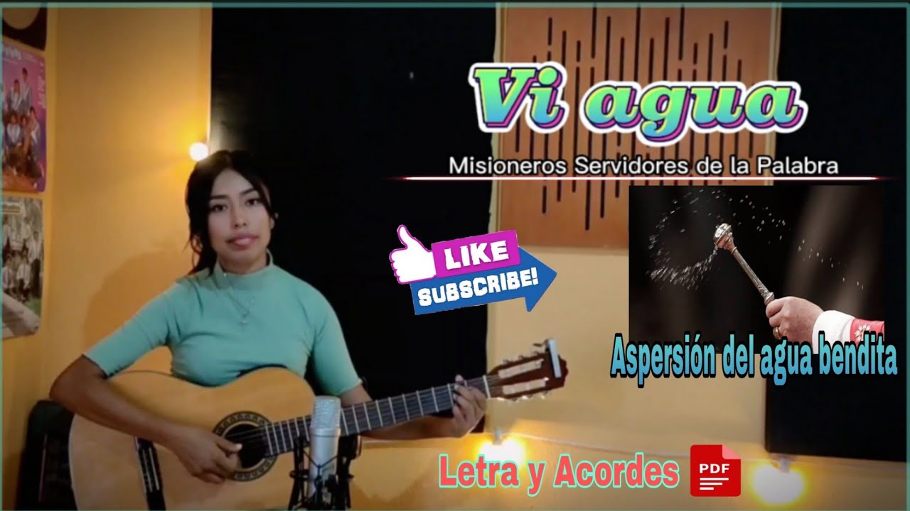 Vi agua - Aspersi&oacute;n (Letra y Acordes PDF)
