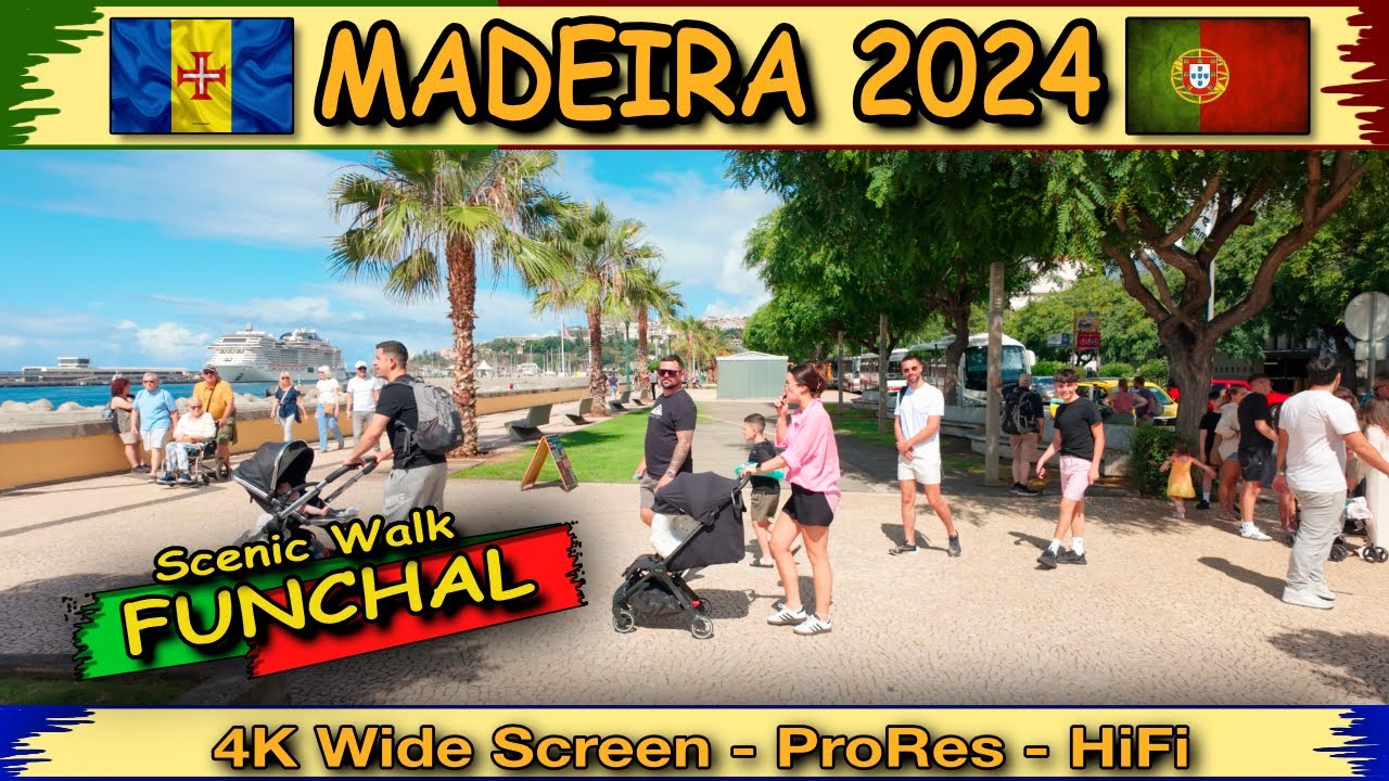 MADEIRA 2024 - FUNCHAL - Scenic walk - 4K UltraWide - 10bit color - Binaural HiFi Sound #Tramtarie