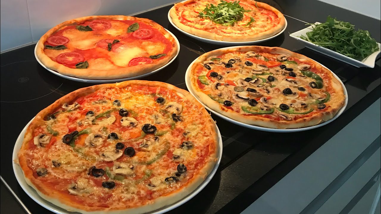 Hazir pizzalardan cok lezzetl/3 cesit pizza