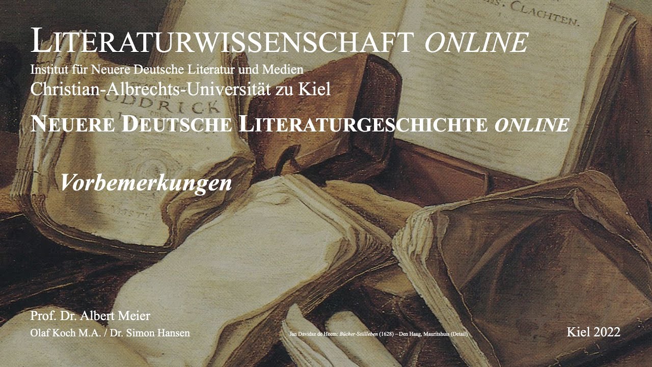 Literaturgeschichte online  - Einführung (Epoche und Gattung) 1 von 17