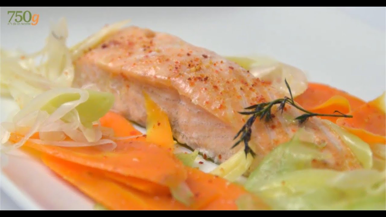 Recette de Saumon vapeur et ses légumes - 750g