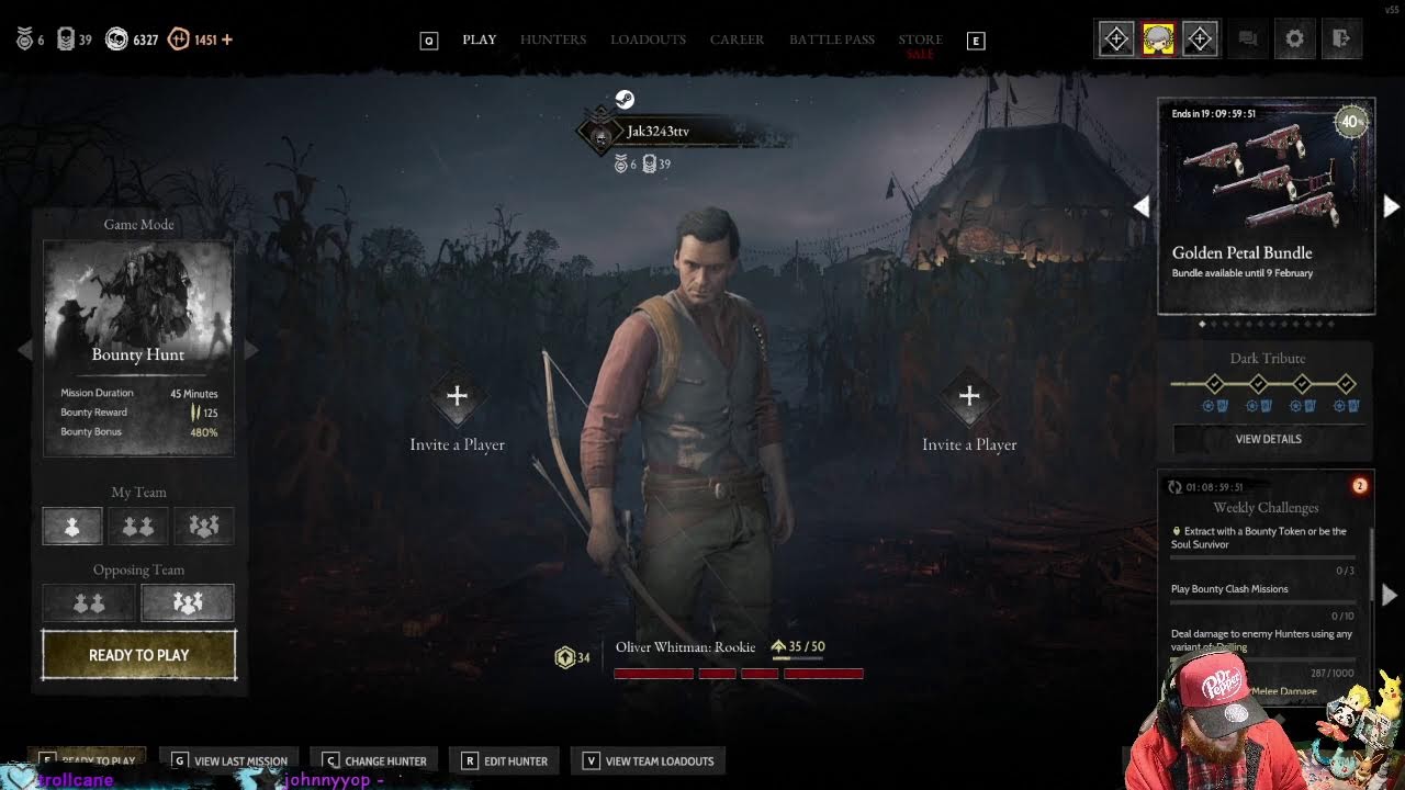 Pew Pew running hunts then maybe something else---!solid !crowd