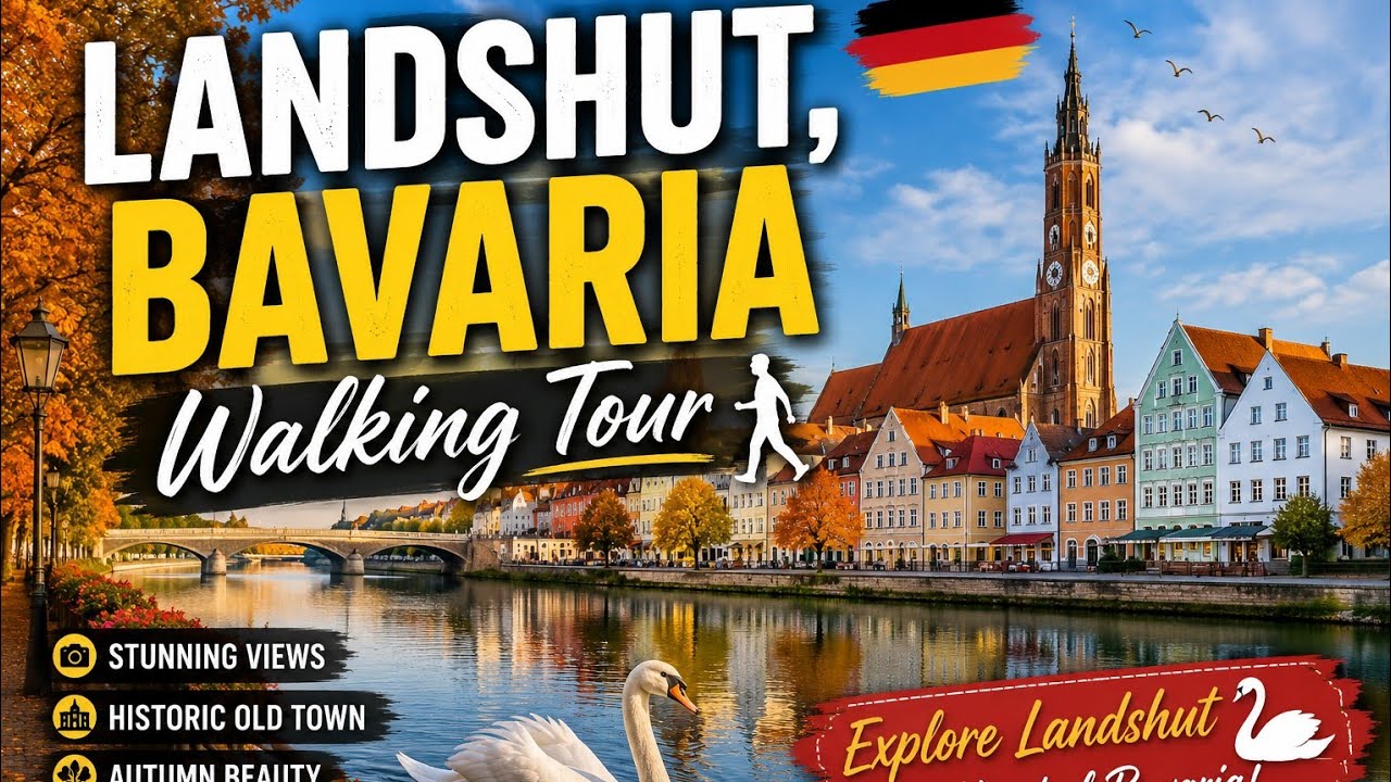 Landshut,Walking tour in Beautiful Bavarian city 2024( 4K )🇩🇪