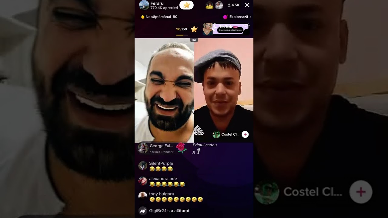 Feraru vs Costeluș de la Clejani 😂 TikTok Live Costelus Citește in Engleză și Recita Luceafărul
