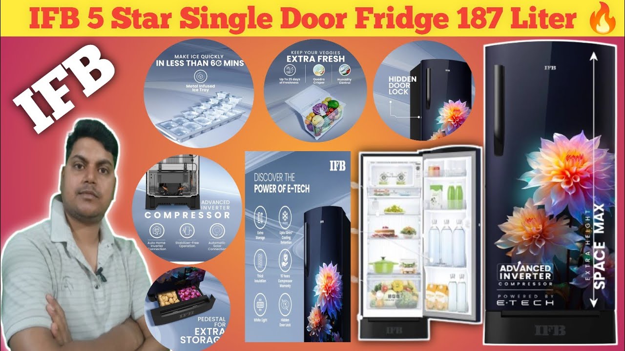 IFB 5star 187 liter single door fridge review video..🔥l best buying fridge 2025 l