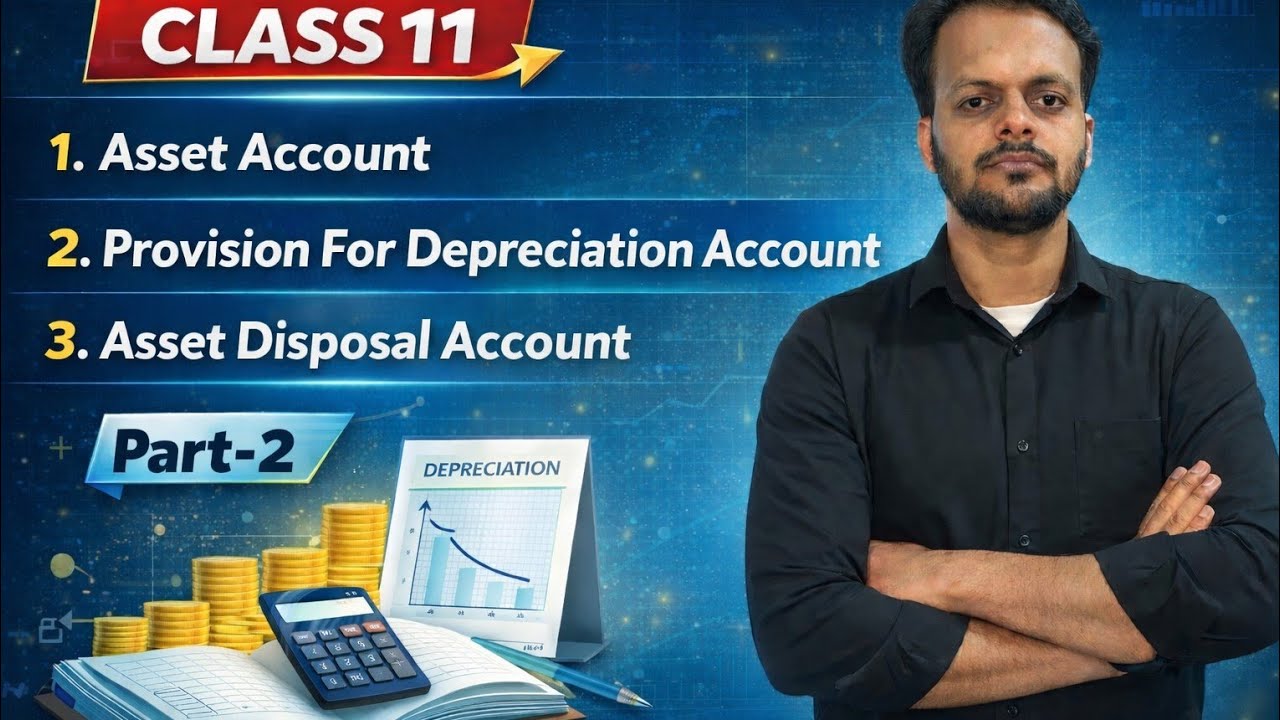Class-11th| Accountancy| Depreciation| Asset Disposal Account| Part-2 