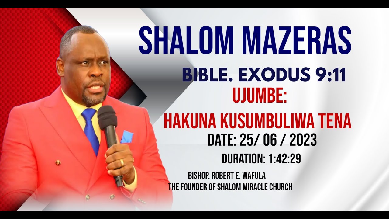 TAKE OFF SERVICE MAZERAS  25 06 2023 GENESIS 9 11   UJUMBE HAKUNA KUSUMBULIWA TENA   29 June 2023