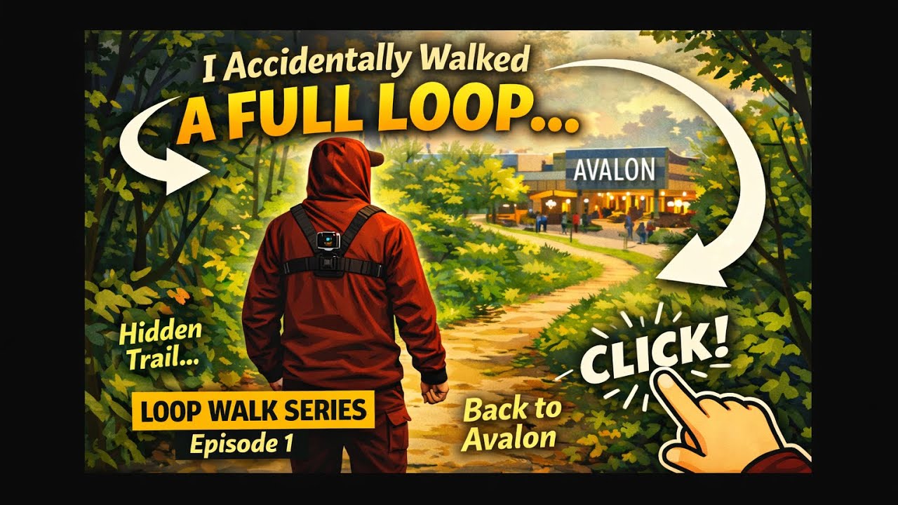 I Accidentally Walked a Full Loop… (Alpharetta Trail → Avalon) | Real Sound | No Talking