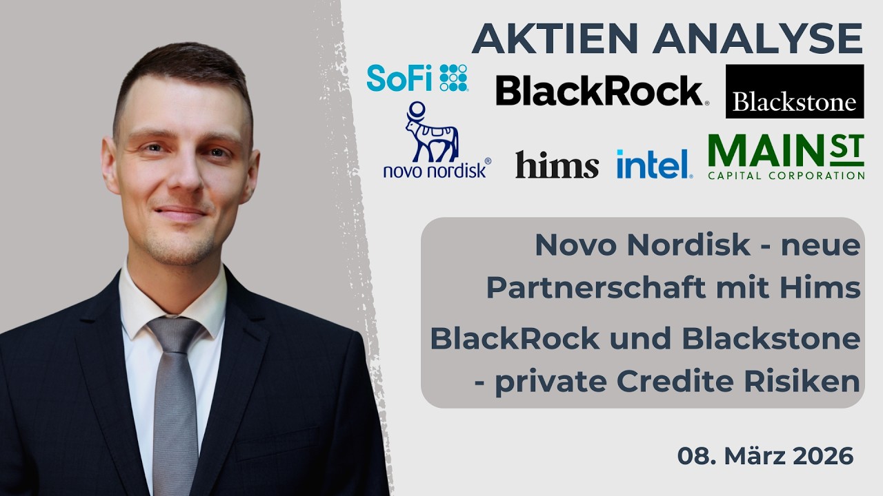 BlackRock Aktie, Hims Hers Aktie, Novo Nordisk Aktie, Main Street Aktie, Blackstone, Sofi, Intel