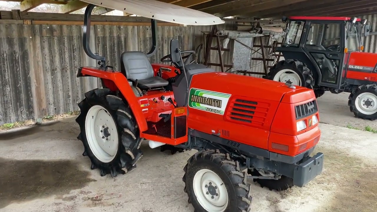HINOMOTO NX240 = KUBOTA GL240 manual review+start kleintraktor compact tractor