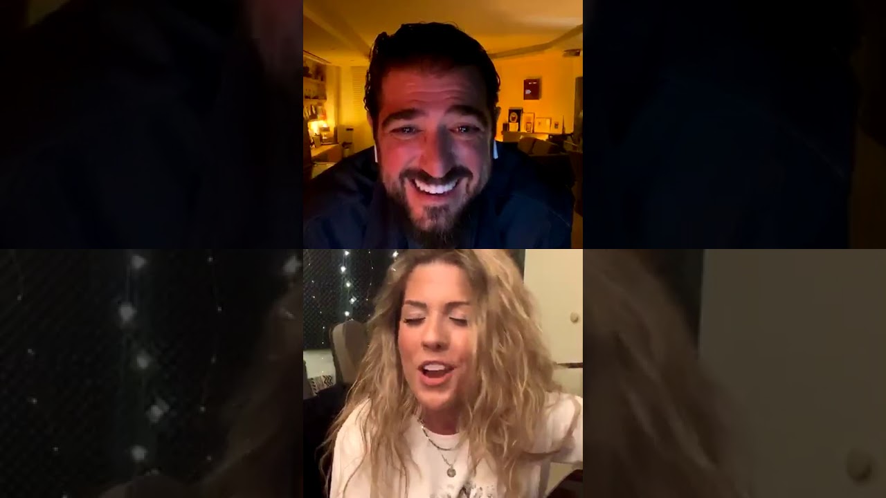 Miriam Rodríguez con Antonio Orozco en directo desde Caixa Bank Experience