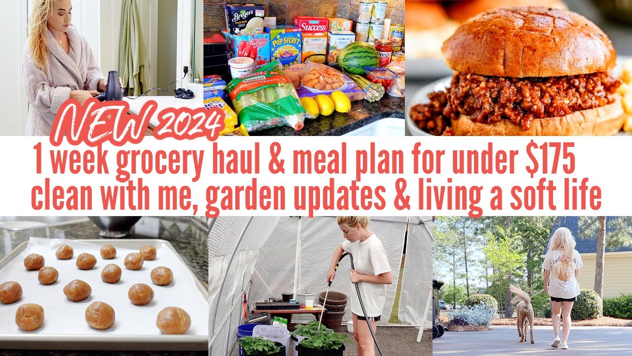 MY SOFT LIFE, 1 WK GROCERY HAUL& MEAL PLAN UNDER $175, CLEAN WITH ME, DINNER, PEANUT BUTTER COOKIES