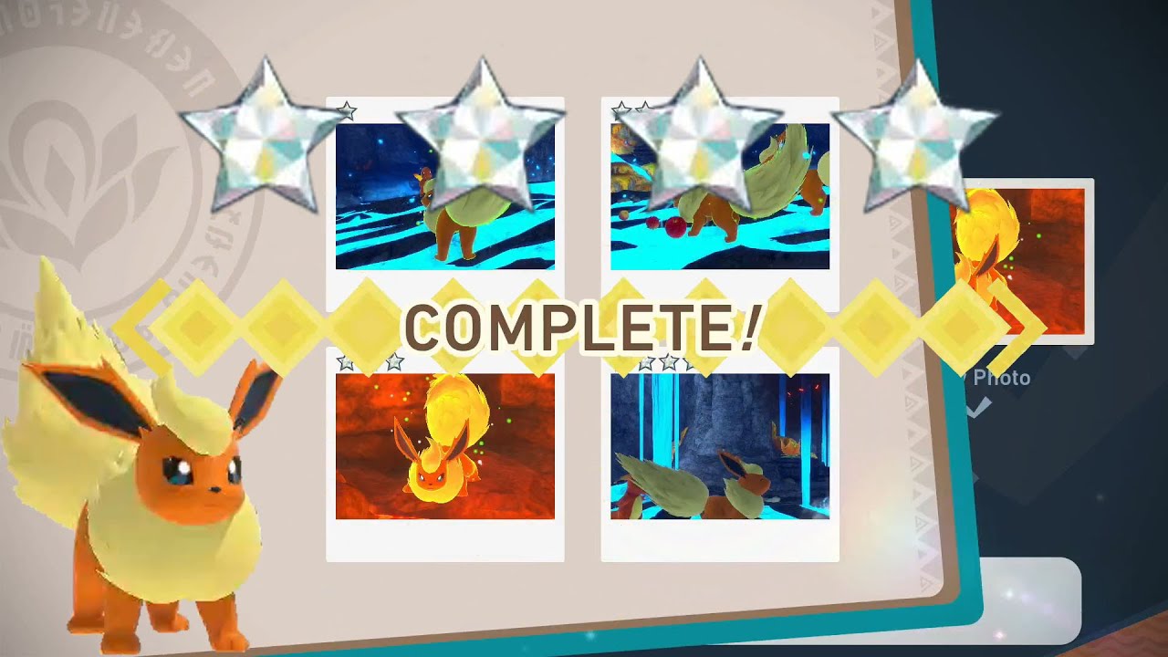 How To Get 1 To 4 DIAMOND STARS For Flareon! New Pokemon Snap!