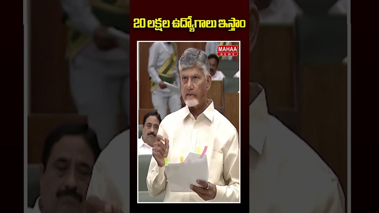 20 లక్షల ఉద్యోగాలు ఇస్తాం..CM Chandrababu Speech In AP Assembly | Mahaa News