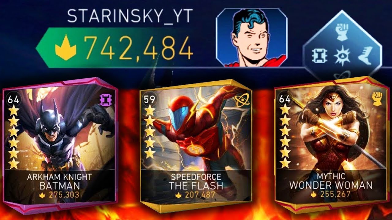Injustice 2 Mobile. My Strongest Team is SO GOOD! Epic Arena Wins with My Best Team.