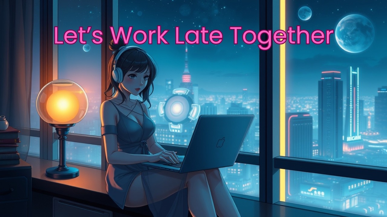 LoFi Girl in a Twin Moon City 🌌 | Smooth Beats for Deep Work