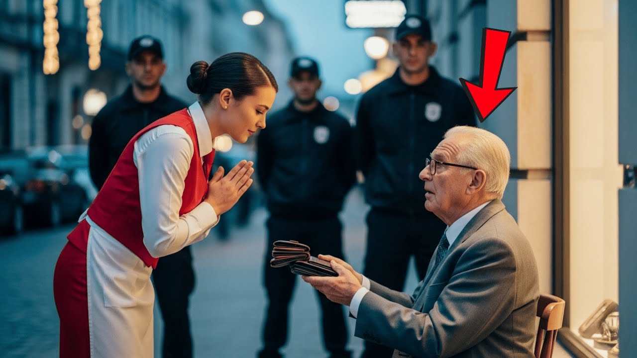 Σερβιτόρα Βοηθά Γέρο με Σακούλες — Την Επόμενη Μέρα 4 Σωματοφύλακες Μπαίνουν στο Μπαρ