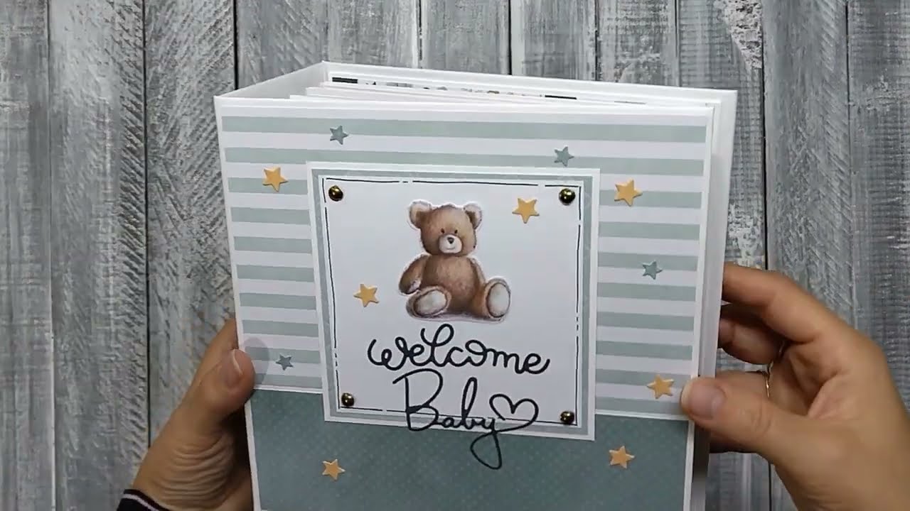 Welcome Baby bear  | Boy Scrapbook Album | Using 6