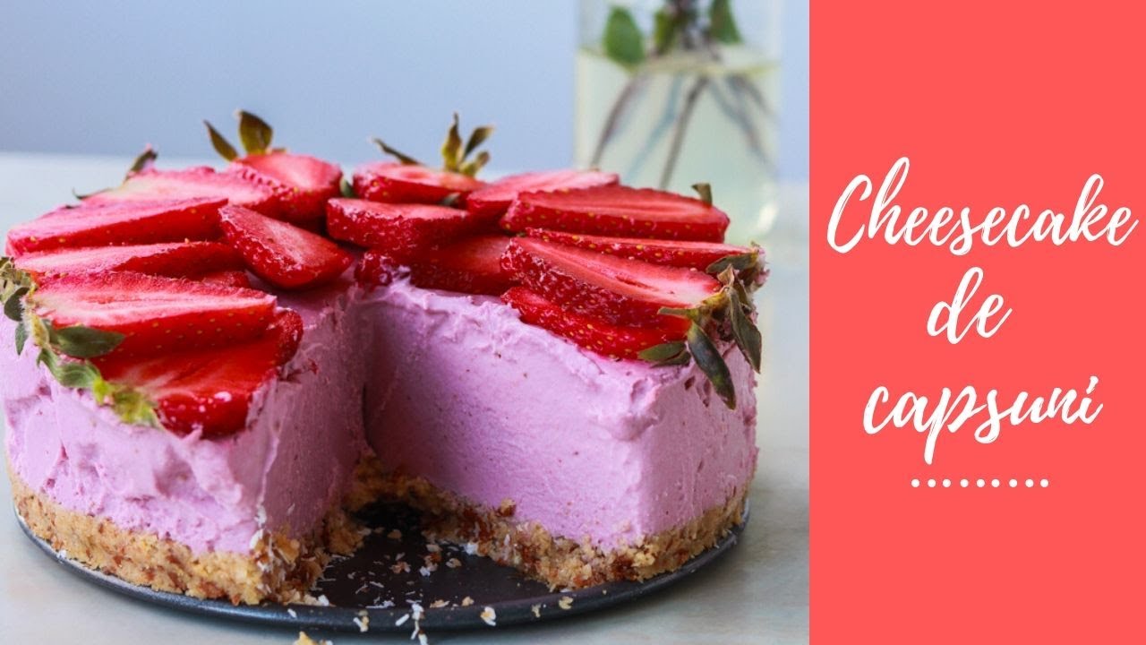 Cheesecake de Capsuni - Raw vegan!