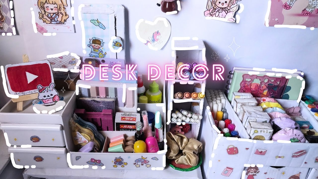 DIY Desk Decor (part 1) ✨ | Cute & Creative Workspace Ideas 🖌️