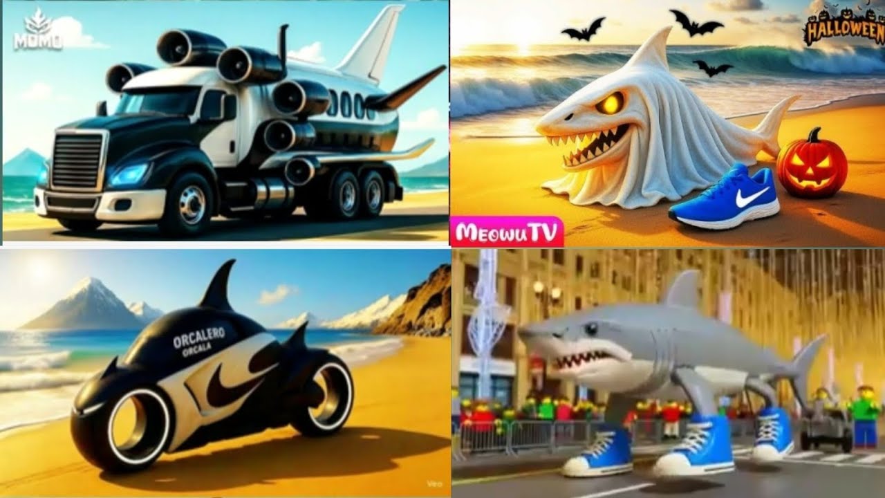 SHARK BUS 🆚 POLICE CAR 🆚 AMBULANCE 🔥 CRAZY BRAINROT - Tiles Hop EDM Tush!