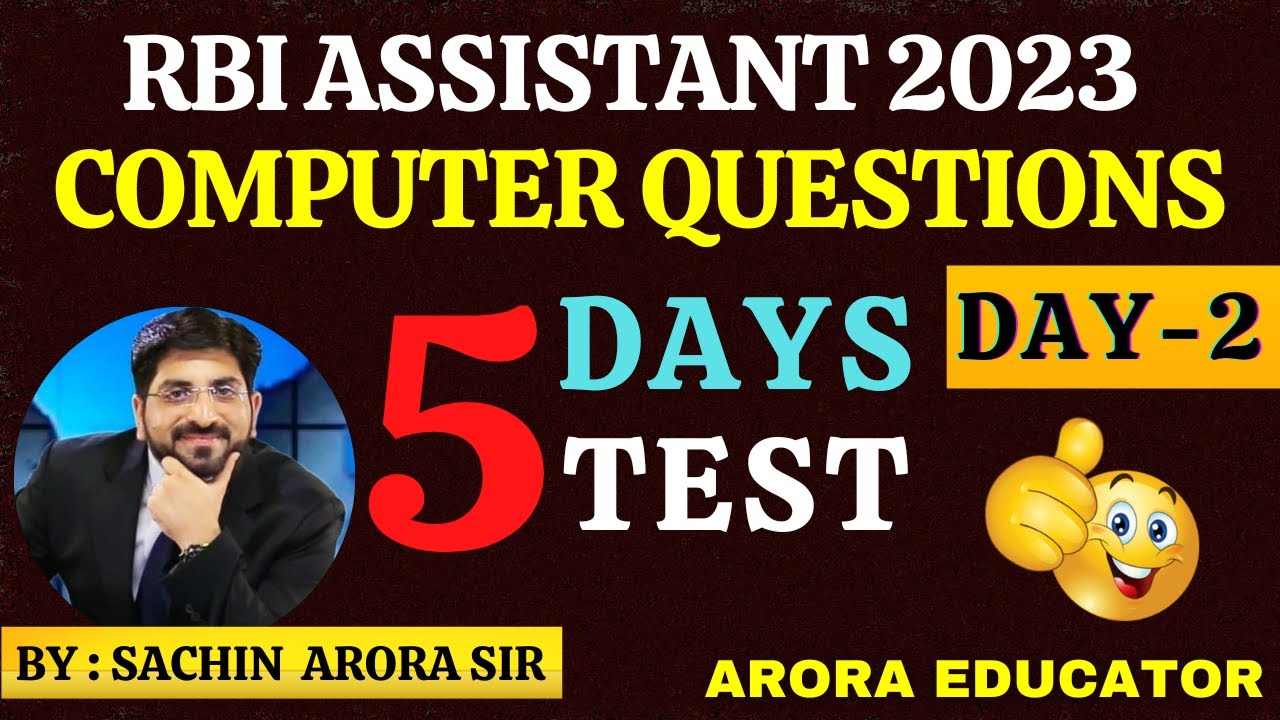 RBI Assistant Computer Questions | RBI Assistant 2023 | RBI Assistant Computer Mock Test | Day-2 |