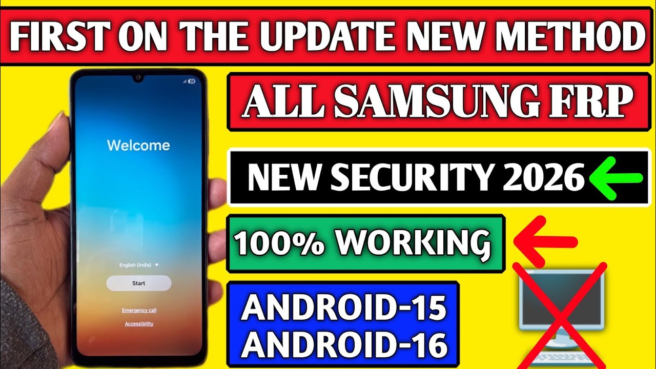 First On Update! All Samsung FRP Bypass 2026 🔓 Android 15/16 Latest Patch 100% Working No PC