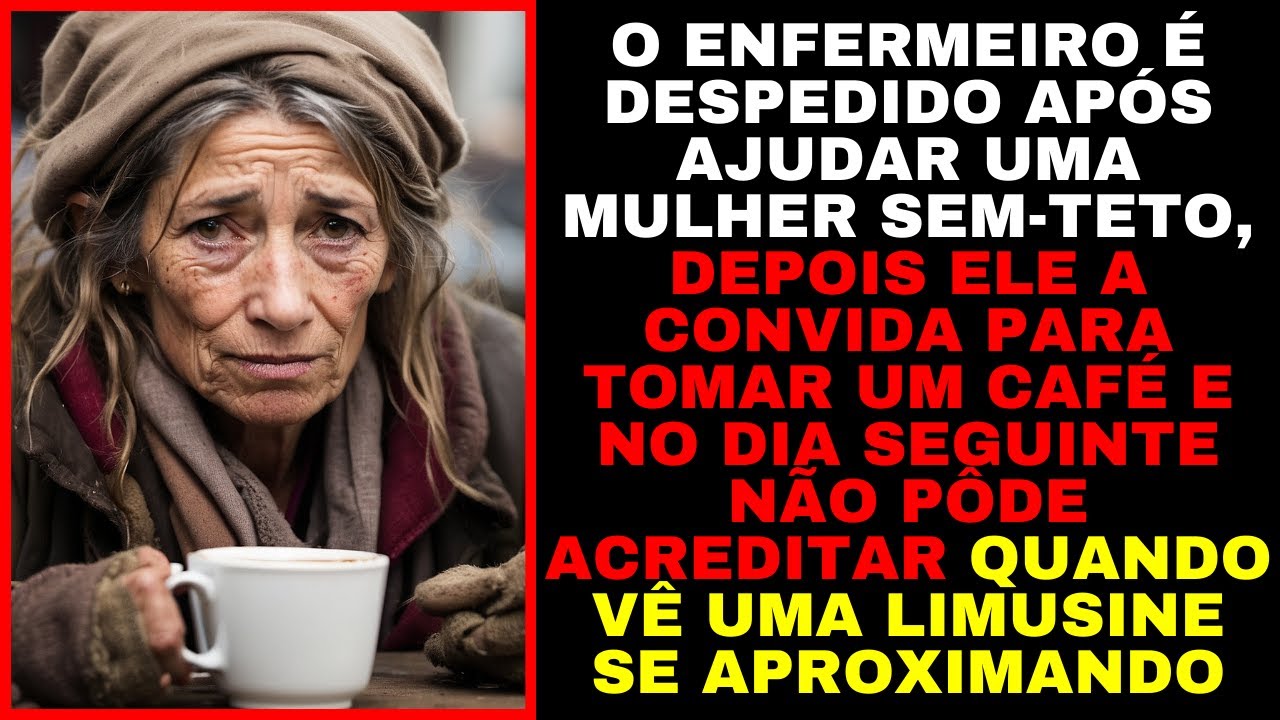 Enfermeiro Demitido Convida Uma Mendiga para Tomar Um Café, no Dia Seguinte Uma Limosine Chega E...