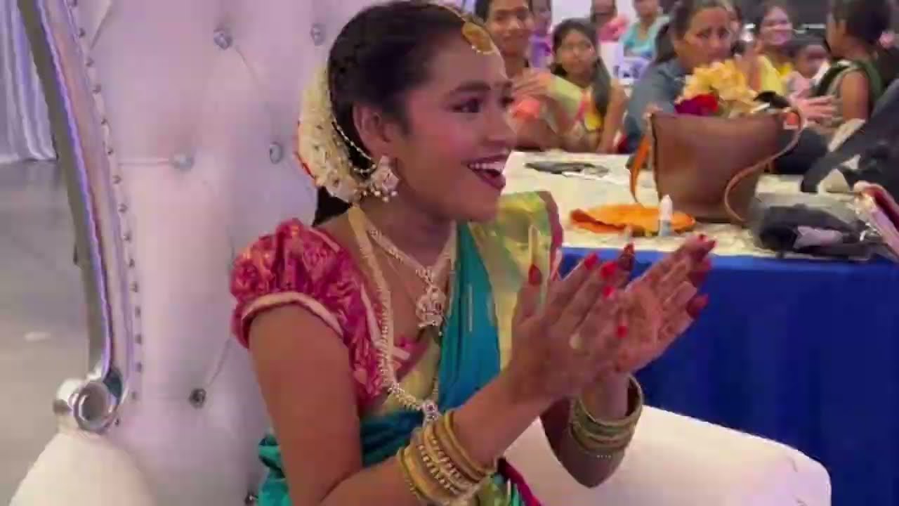 Suji's Half Saree Ceremony dance performance | Indian Traditional | choreographed by Gowri & Santosh